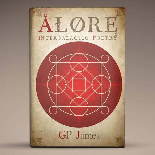 Sacred geometry design with the title 'Alore Book Cover'