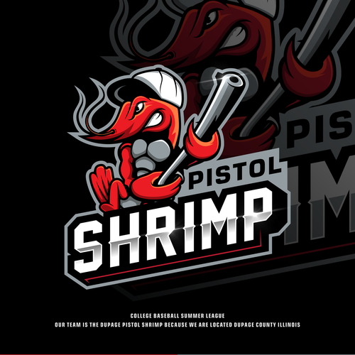 Shrimp design with the title 'PISTOL SHRIMP'