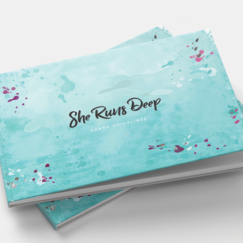 Woman brand with the title 'She Runs Deep, Logo and Branding'
