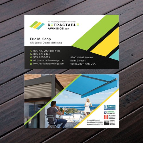 Picture design with the title 'AWESOME business card'