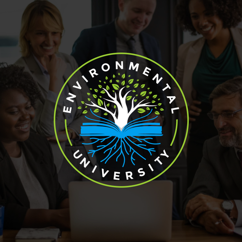 Leaf design with the title 'environmental university logo'