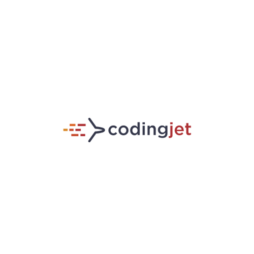 Plane design with the title 'coding jet'