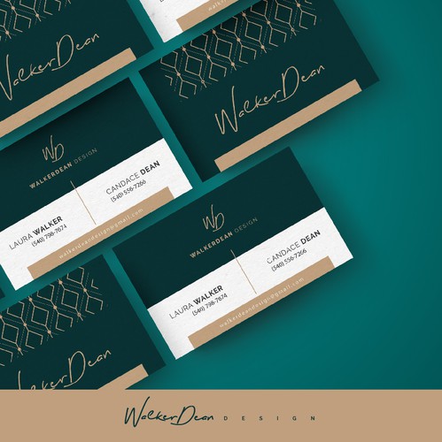 Emerald design with the title 'Elegant Business Card'