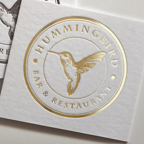 Hummingbird logo with the title 'Restaurant logo'