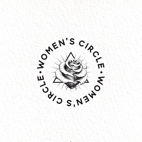 Triangle logo with the title 'women`s circle'