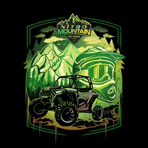 Off-road design with the title 'T-shirt Design for Nitro Mountain Off-road'