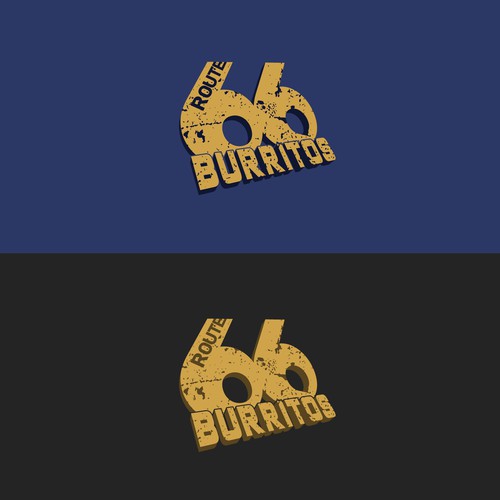 Burrito logo with the title 'Route66 Burritos'