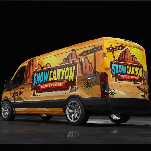 HVAC design with the title 'Wrap for HVAC company'