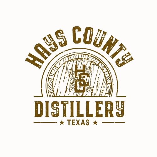 Brown logo with the title 'logo concept for a distillery'