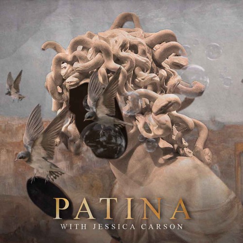 Poster logo with the title 'Diseño PATINA'