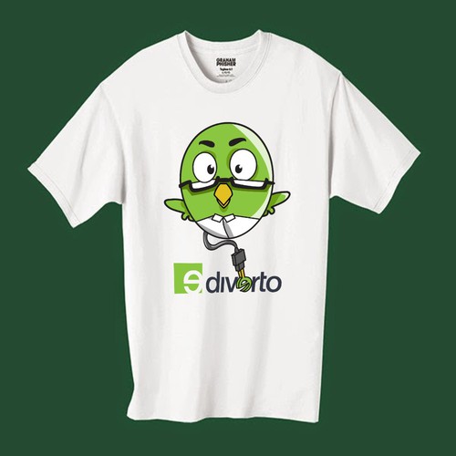 Comic t-shirt with the title 'Ediverto'