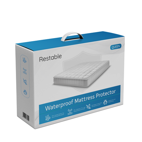 Bedding design with the title 'Bedding - Waterproof Mattress Protector Box Design'