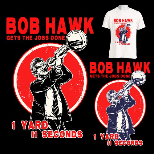 Yard design with the title 'BOB HAWK'