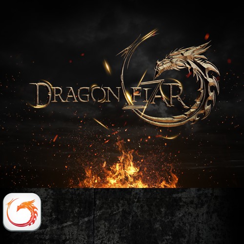 Rugged design with the title 'FIERCE CONCEPT FOR DRAGON FIAR'