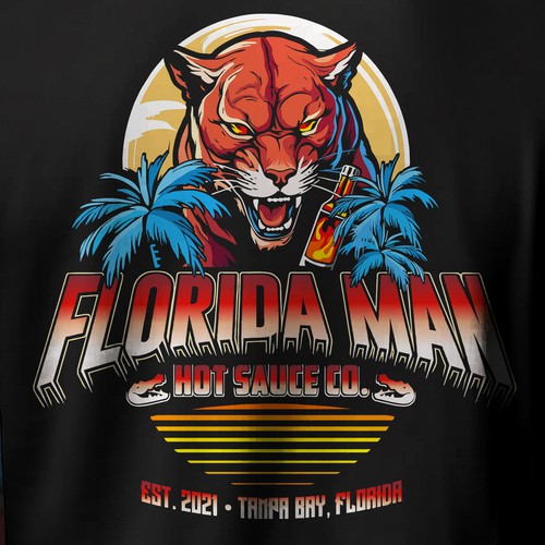 Mountain t-shirt with the title 'Florida Man Hot Sauce Company'