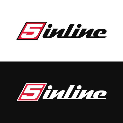 Racing logo with the title '5inline | Retro Super Car Vibe Logo'