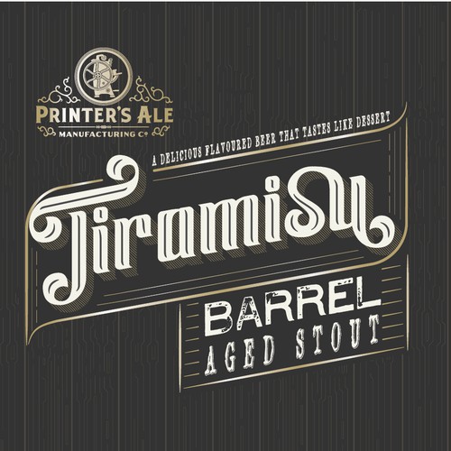 Craft beer label with the title 'Label Design for seasonal stout beer'