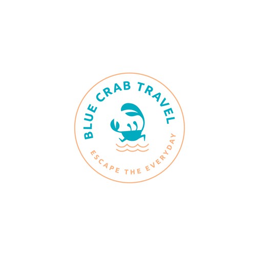 Traveling design with the title 'Logo concept for a travel agency'