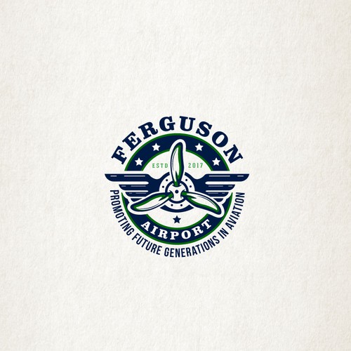 Airport design with the title 'Logo design for"Ferguson Airport"'