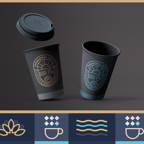 Art Nouveau design with the title 'Personal Best Coffee - Brand Design'