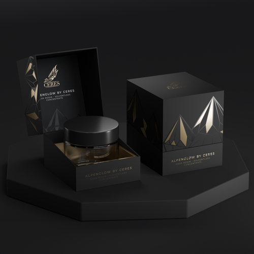 Cannabis packaging with the title 'Luxury Cannabis Concentrate Packaging'