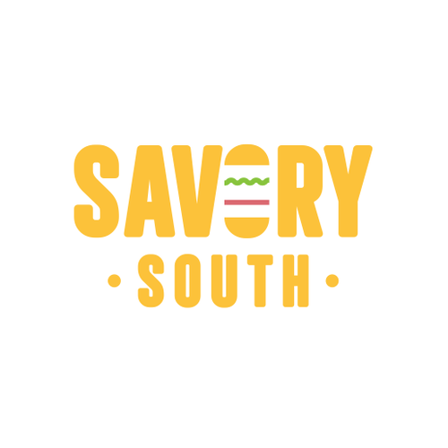 Fast food logo with the title 'Savory South'