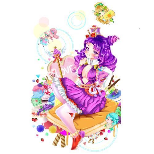 Manga design with the title 'Anime girl'