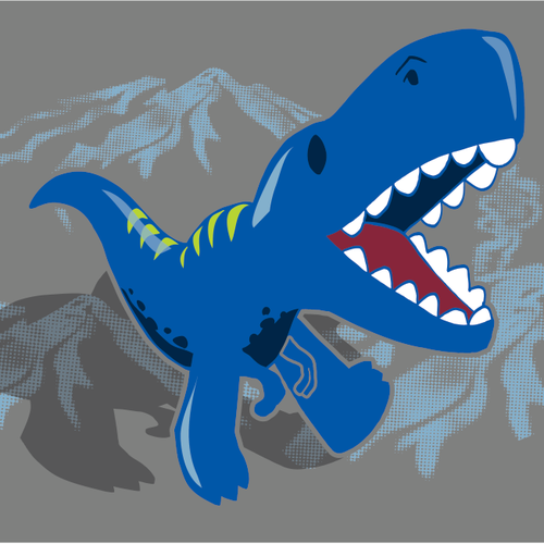 Dinosaur artwork with the title 'Kids Water Bottle'