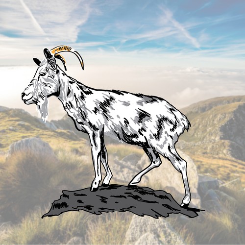 Goat illustration with the title 'Illustration'