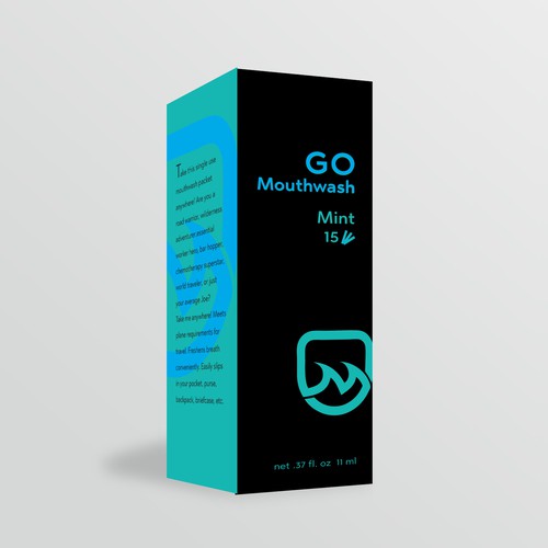 Black label with the title 'Minimalist and clean design packaging. Cosmetic for man.'