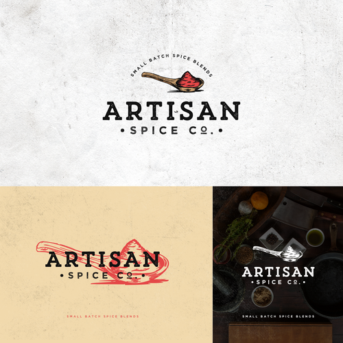 Gourmet design with the title 'Logo Design Entry for Artisan Spice Co.'