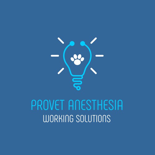 Paw design with the title 'Provet Anesthesia'