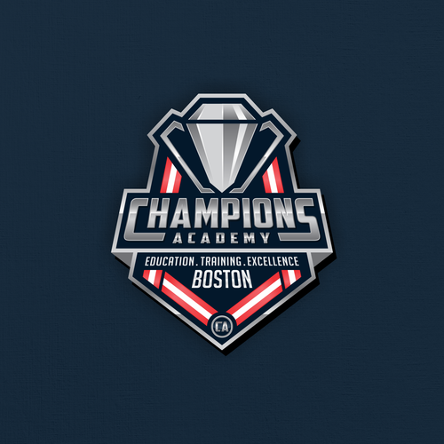 Champion design with the title 'Champion Academy Logo'