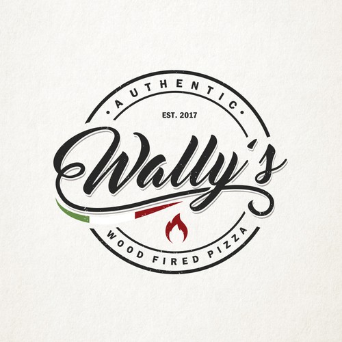 Italian food design with the title 'Wally's'