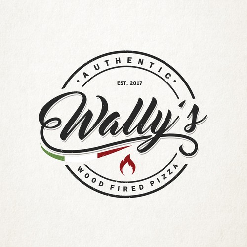 Italian cuisine logo with the title 'Wally's'