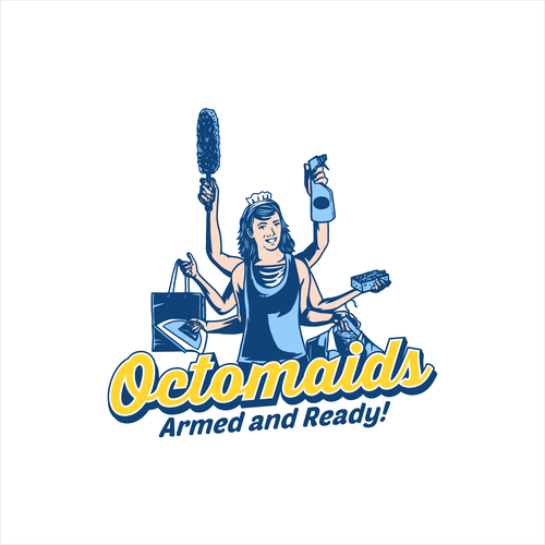 Vector logo with the title 'Logo for Octomaids'