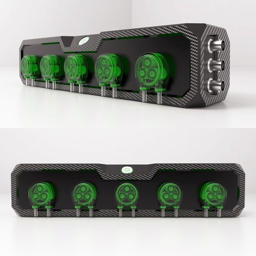 Hydroponics design with the title 'Casing for an automatic nutrient doser for plants'