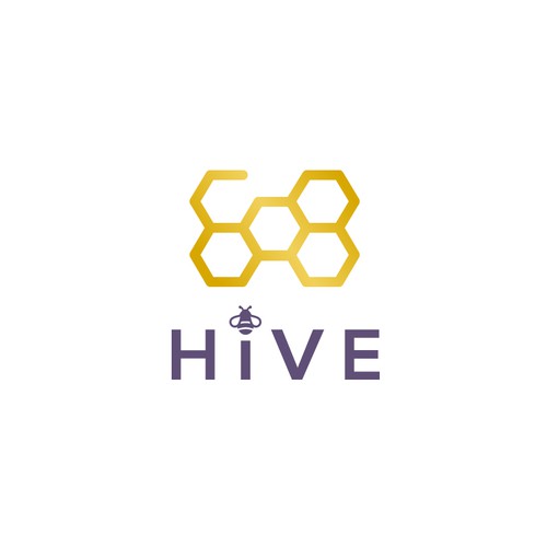 Hive design with the title 'Creative logo design for a female forward company'