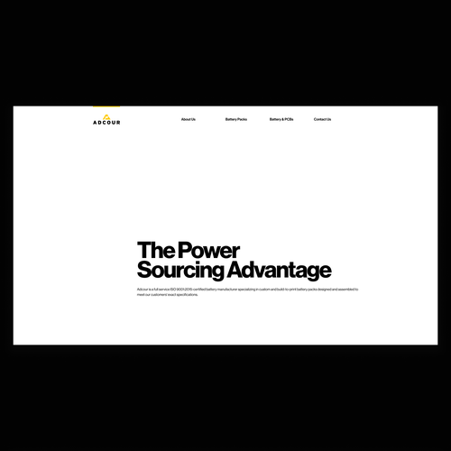 Typography website with the title 'Adcour Website'