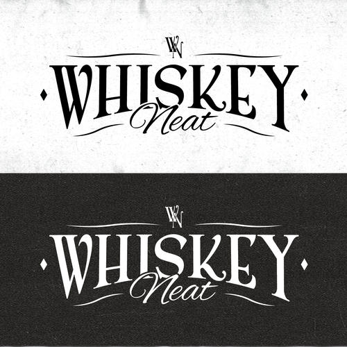 Bourbon logo with the title 'Clean rugged whiskey logo'
