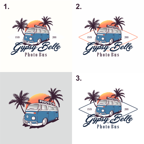 Bus design with the title 'Gypsy Belle Photo Bus'