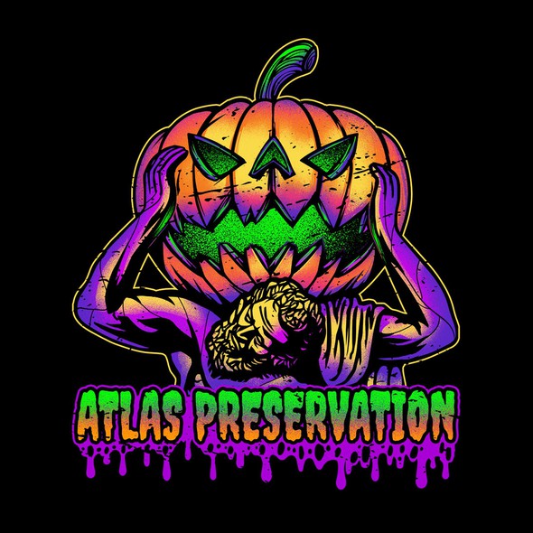 Industrial t-shirt with the title 'Atlas Halloween '