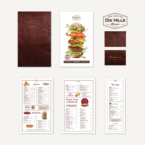 Leather design with the title 'Restaurant classic Menu'