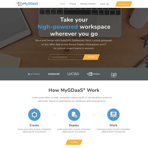 Unique website with the title 'Re branding b2b website of Cloudalize'