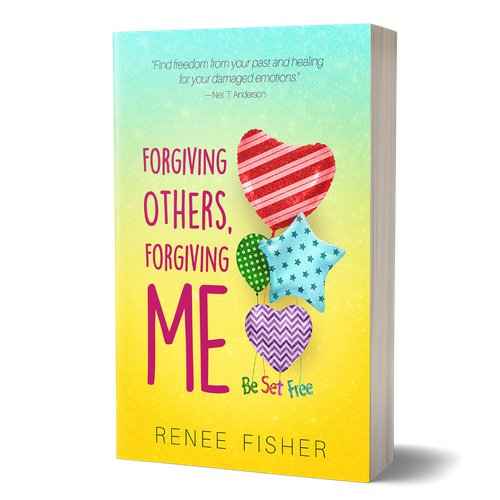 Colorful book cover with the title 'Merry, inspirational book cover design'