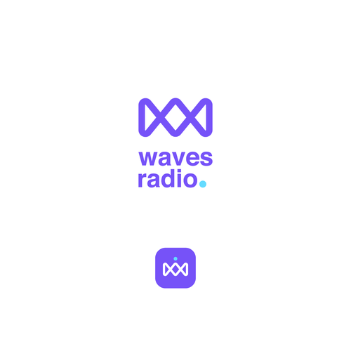 Radio logo with the title 'Waves Radio Logo'