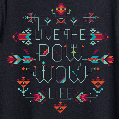T-shirt artwork with the title 'T-shirt illustration design based on the Native American art'