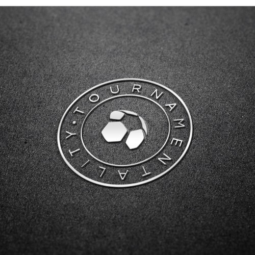 Gold circle logo with the title 'Logo for a sports tournament company'