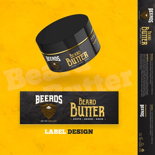 Beard label with the title 'Beard Butter'