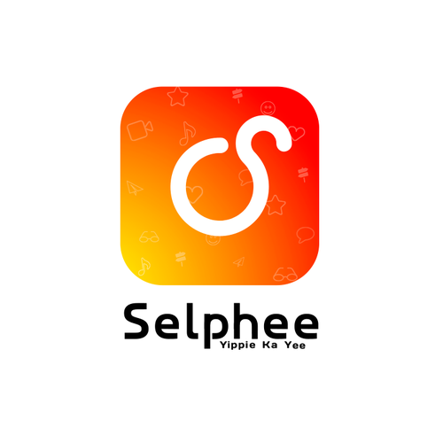 Social design with the title 'Icon app for Selphee'